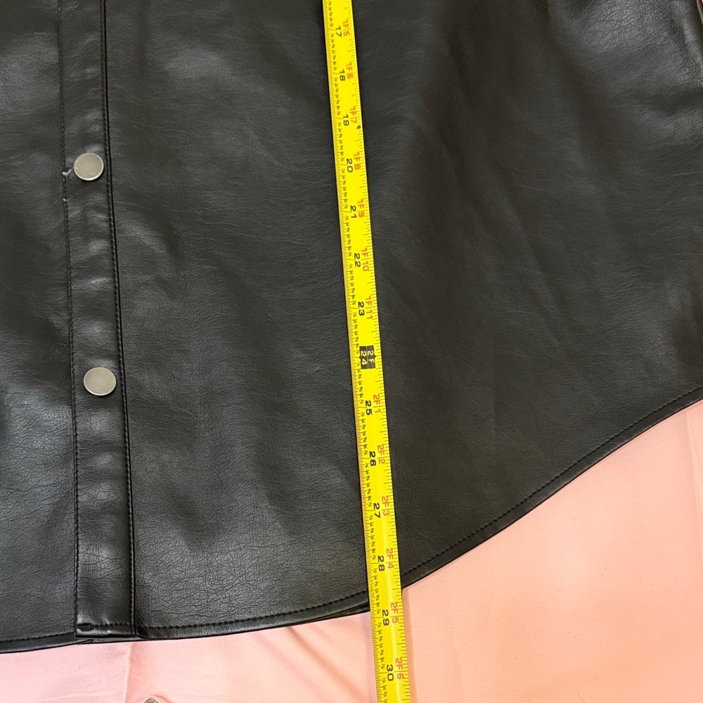 Baccini Women's Classic Faux Black Leather Jacket - Picture 9 of 10